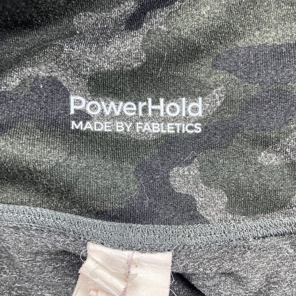 Fabletics On The Go PowerHold High Waisted Capri Leggings Women's XL Camo Mesh - Picture 5 of 11